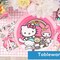 8 Count Hello Kitty Keroppi Paper Dessert Plates 7 Inch Disposable Party Tableware for Kids Birthday
